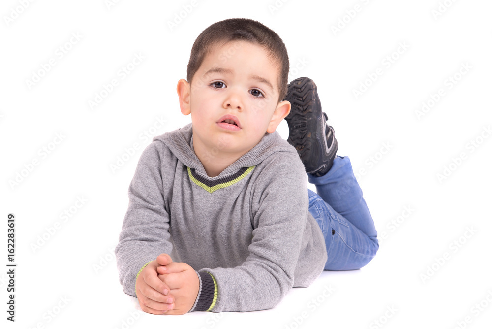 little boy posing isolated in white little boy posing isolated in white