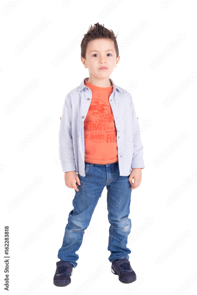 little boy posing isolated in white little boy posing isolated in white