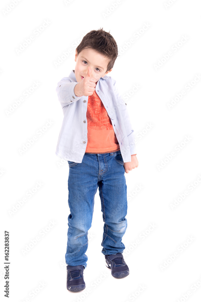little boy posing isolated in white little boy posing isolated in white
