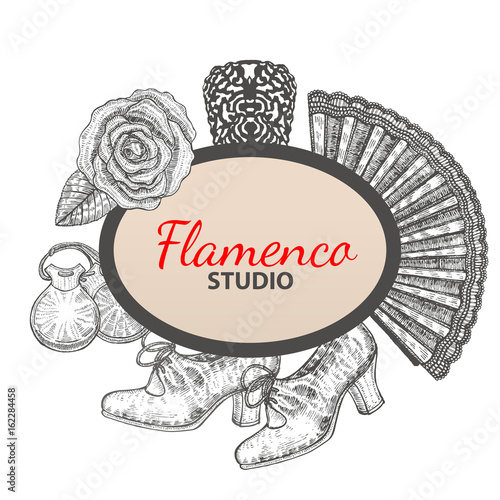 vector hand drawn flamenco template