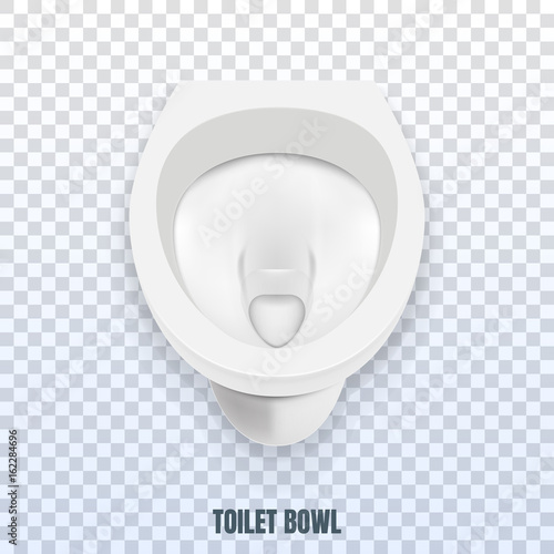 Toilet bowl realistic mockup. Toilet isolated on transparent background