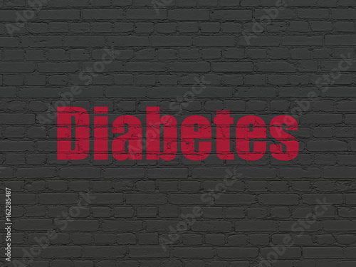 Medicine concept: Diabetes on wall background