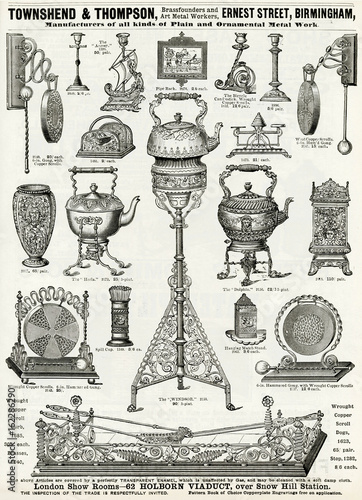 Advert for Townshend - Thompson  household brassware 1888. Date: 1888 photo