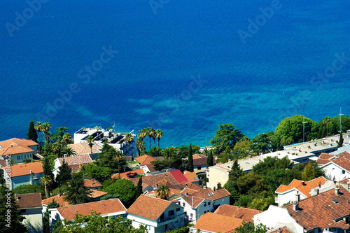 Top view of the coastal Montenegrin city of Herceg Novi