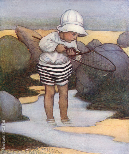 Boy on Beach. Date: 1910