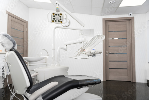 Stomatological instruments locating in dentist room