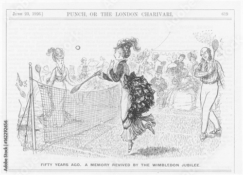 Lawn Tennis - Punch - 1883. Date: 1876