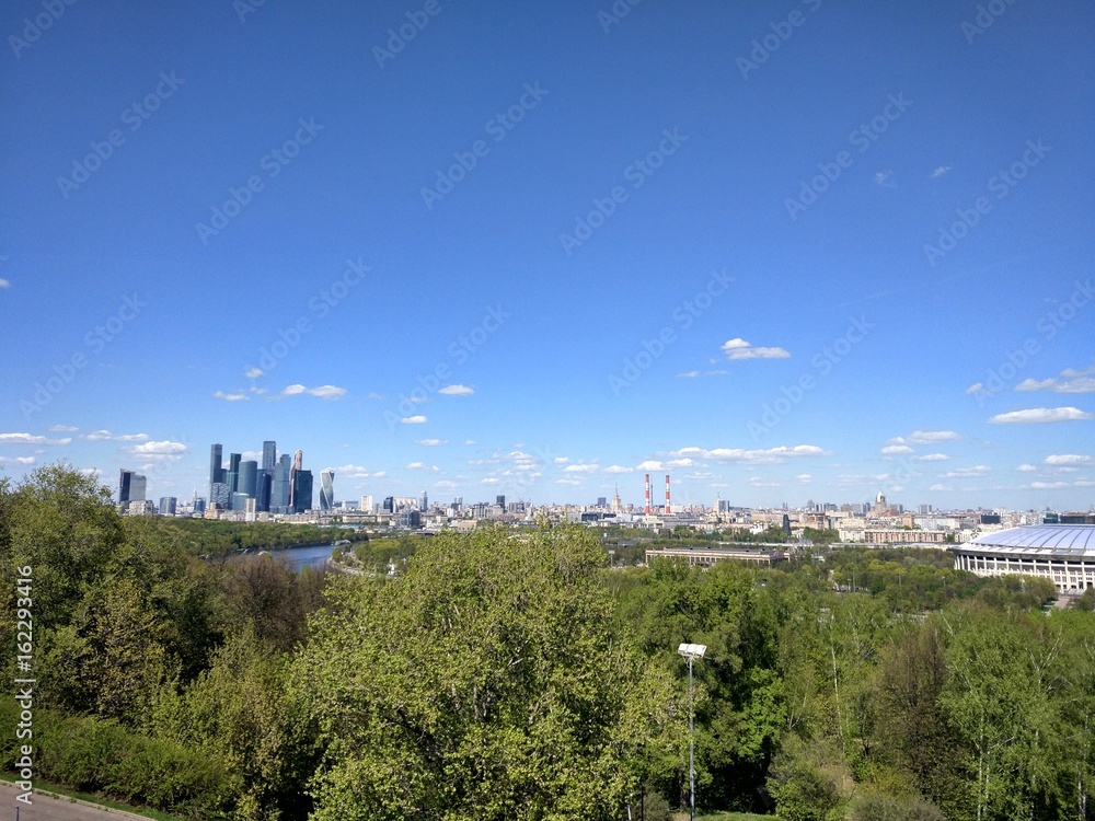 Panoramic view on the Moscow, 2017