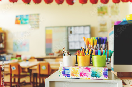 Photos Elementary classroom, back to school concept