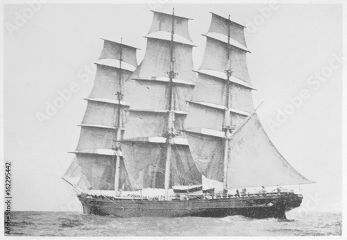 Cutty Sark' at Sea. Date: 1885