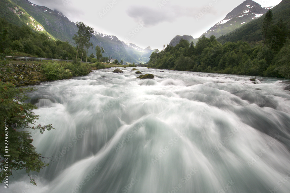Wide river in Norway
