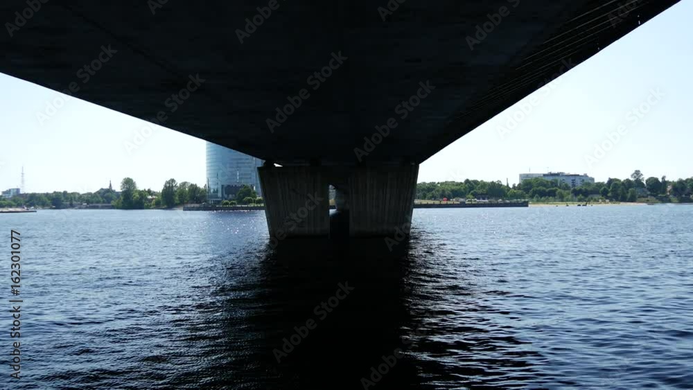 Under the Vansu Bridge in Riga, Latvia Under the Vansu Bridge in Riga, Latvia