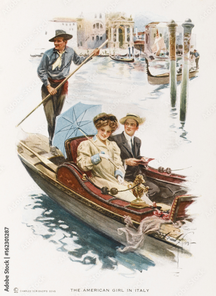 Tourists in a Gondola. Date: 1909