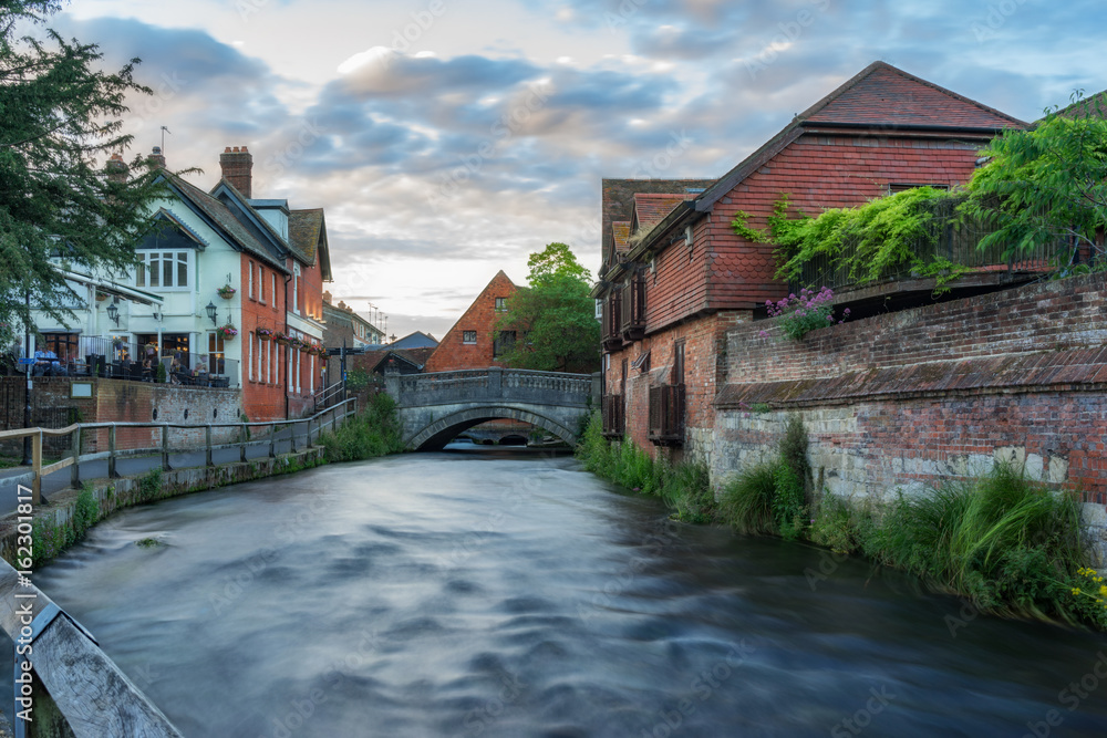 The River Itchen at Winchester, UK The River Itchen at Winchester, UK