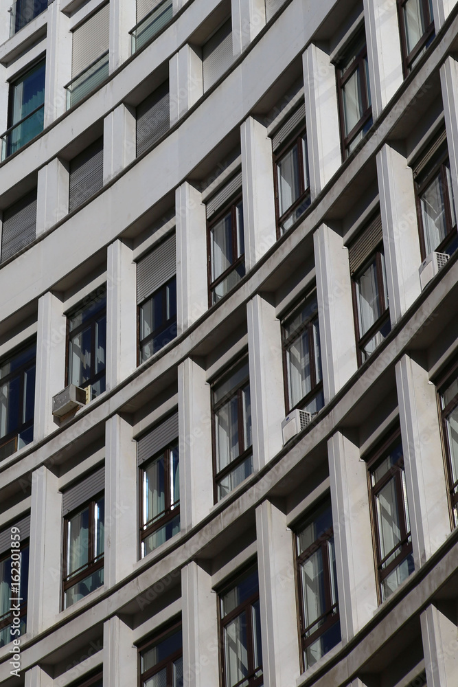 Modern stone facade in Milan