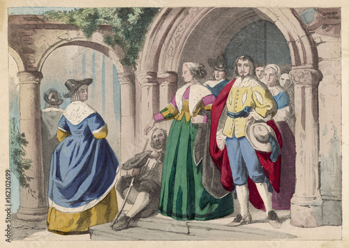 English Costume 1630. Date: 1630