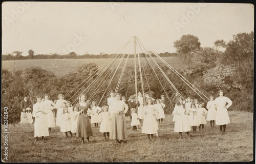 Maypole Dance - Photo. Date: circa 1905