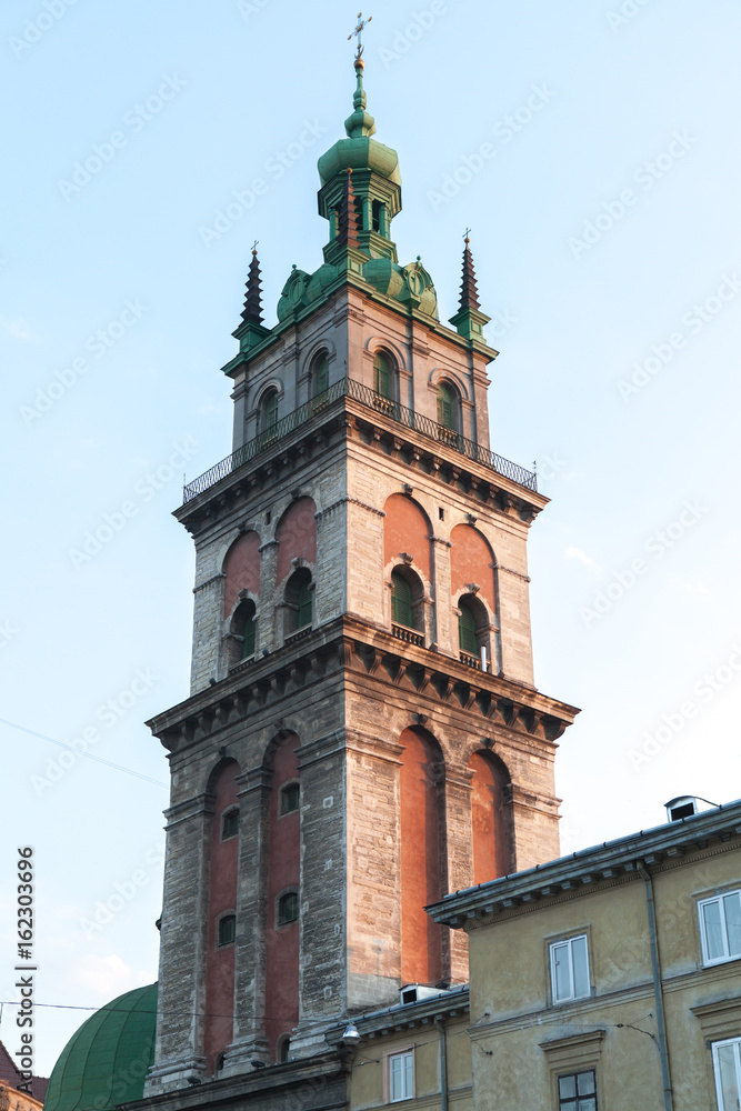 ancient architecture of Lviv , western Ukraine , old city , architectural monument , old buildings