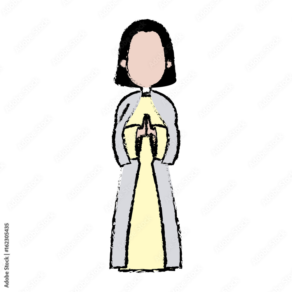 saint virgin mary holy religious image cartoon vector illustration saint virgin mary holy religious image cartoon vector illustration