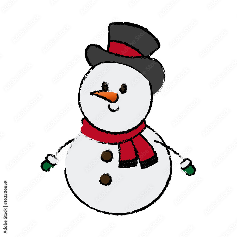 christmas snowman with hat and scarf character decoration christmas snowman with hat and scarf character decoration