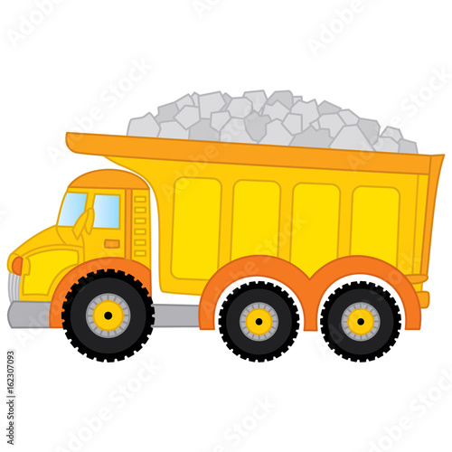Vector Dump Truck. Vector Truck. 