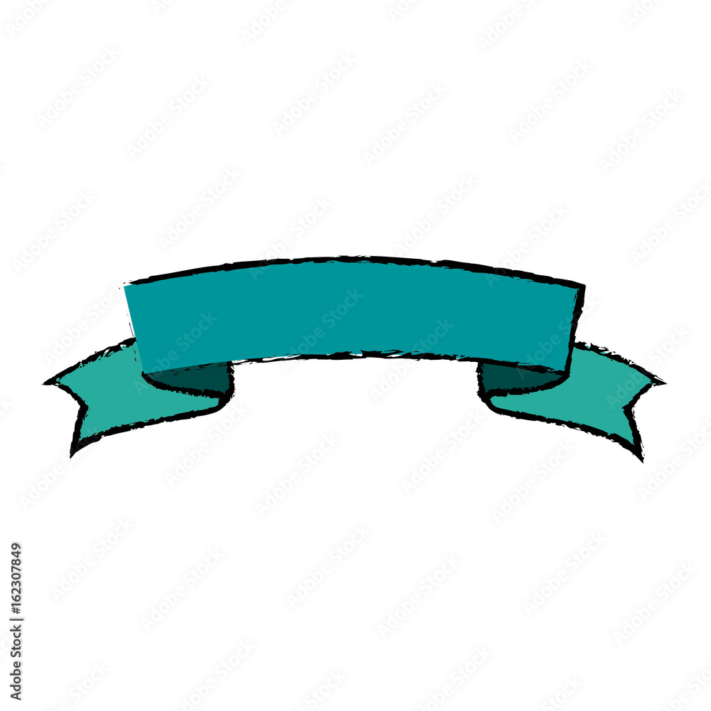 ribbon banner blank decoration element vector illustration Stock Vector