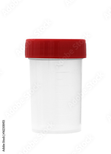 Plastic jar isolated on white background (with clipping path)