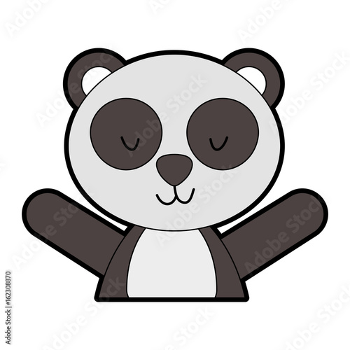 Fototapeta Naklejka Na Ścianę i Meble -  animal panda cartoon icon vector illustration design graphic