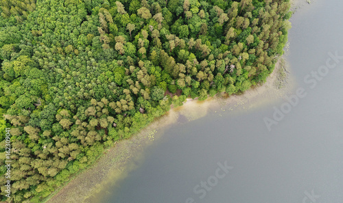Fototapeta Naklejka Na Ścianę i Meble -  Aerial view of the lake's in Masuria District, Poland