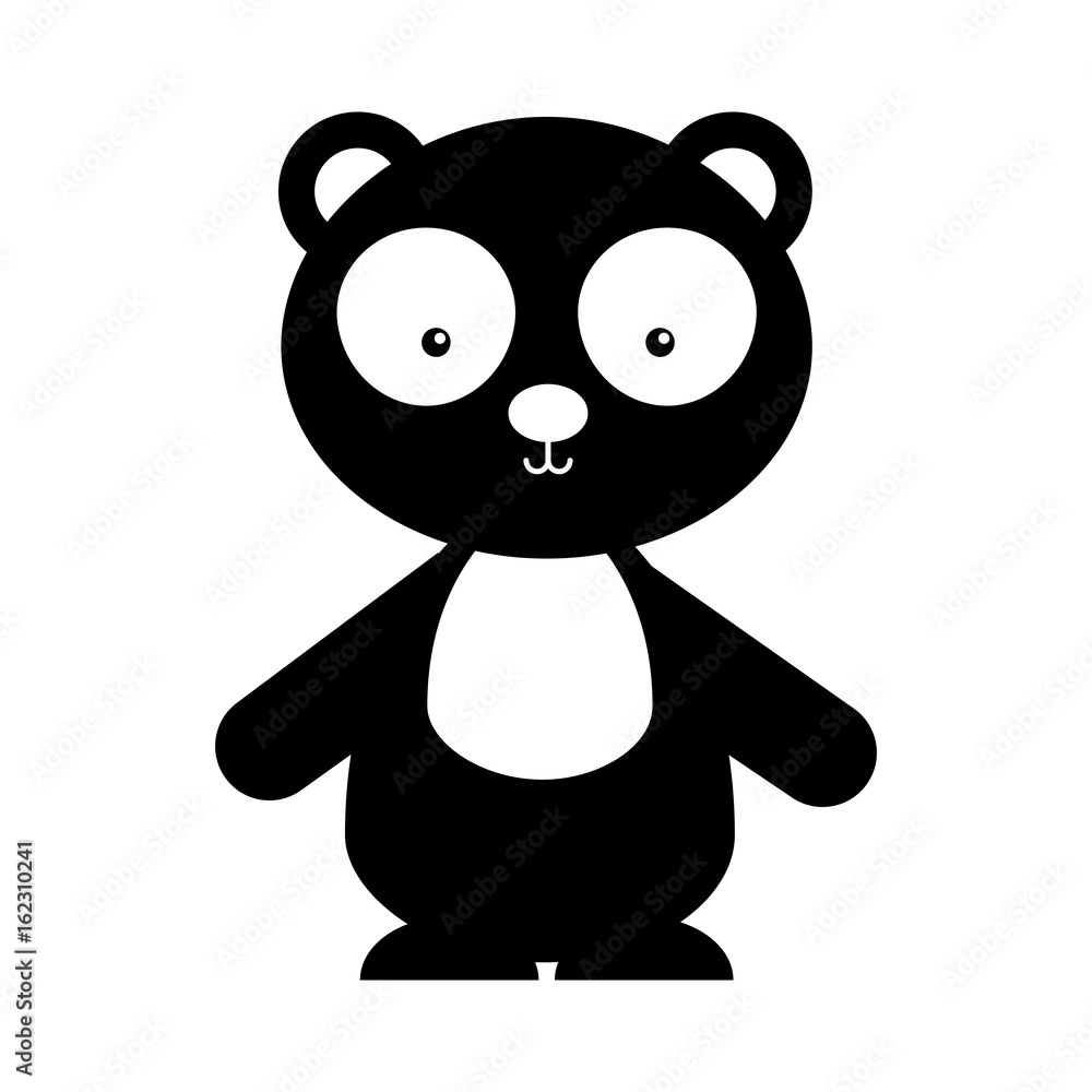 Naklejka premium animal panda cartoon icon vector illustration design draw 