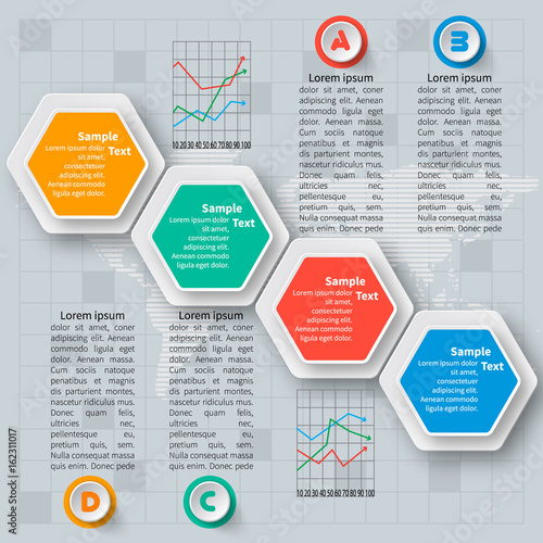 Abstract 3D Paper Infographics