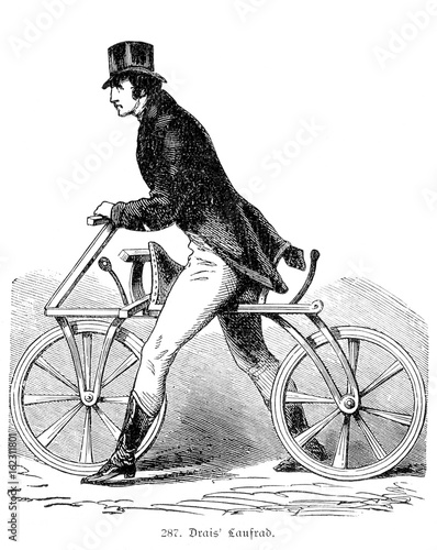 Drais' Walking Wheel. Date: 1818