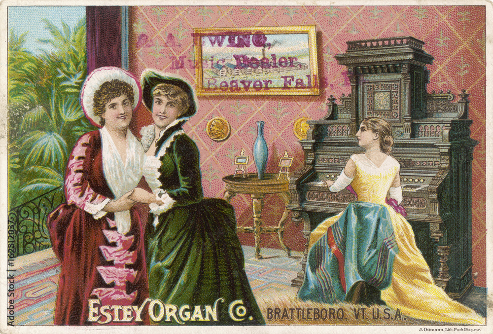 Family Round Organ. Date: circa 1900