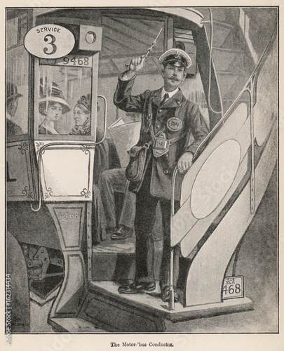 Bus Conductor. Date: 1913