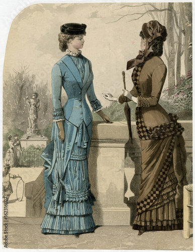 Brown or Blue Dress 1882. Date  1882
