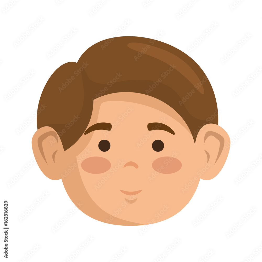 cartoon boy icon over white background colorful design vector illustration