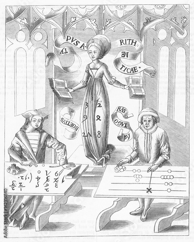 Canvastavla Pythagoras - Boethius. Date: 1496