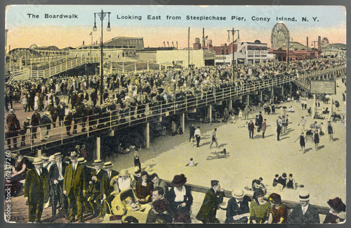 Coney Island Boardwalk. Date: circa 1905