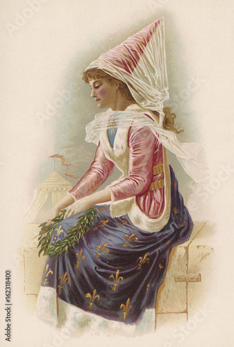 Fototapet Steeple Headdress. Date: late 15th century