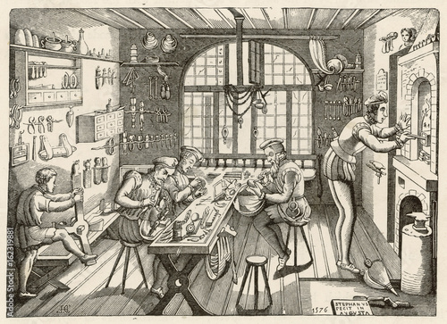 Goldsmith's Workshop 16th century. Date: 1576