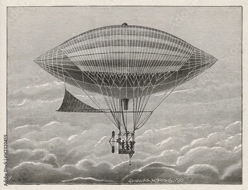 Foto Tissandier Airship. Date: 1881