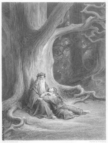 Tableau sur toile Merlin - Vivien - Tree