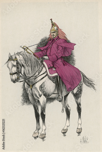 Εκτύπωση καμβά Music - French Cuirassier. Date: 1860