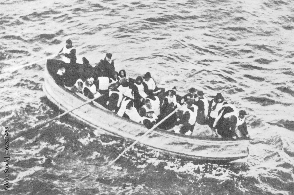 Titanic Survivors. Date: 1912 - obrazy, fototapety, plakaty 