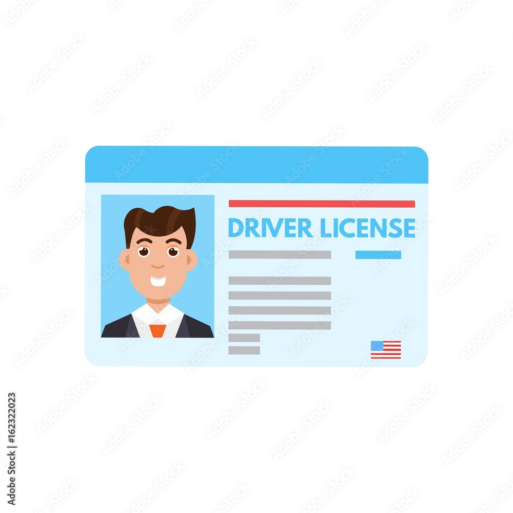 Car driver license or id cadr. Vector illustration Car driver license or id cadr. Vector illustration