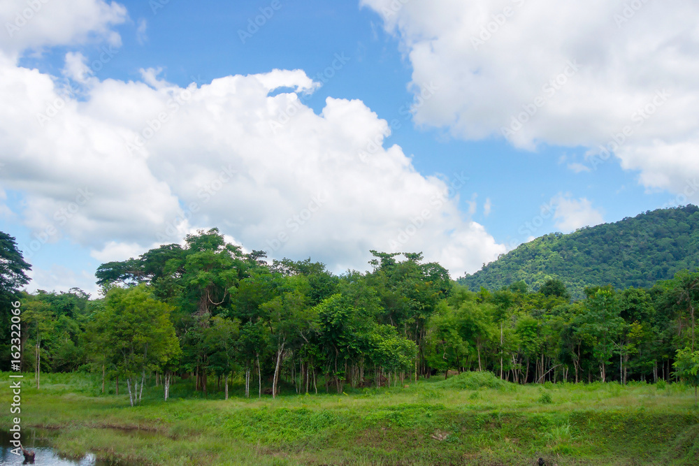 Blue sky with white clouds,Cloudy sky and mountain water. Blue sky with white clouds,Cloudy sky and mountain water.