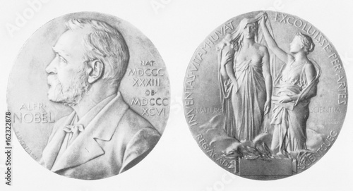 Alfred Nobel Medal. Date: 1833 - 1896 photo