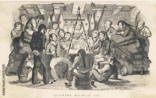 Quadro em tela Saturday Night at Sea. Date: circa 1825