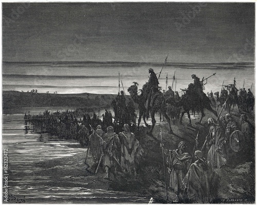 Valokuva Moses parting the Red Sea