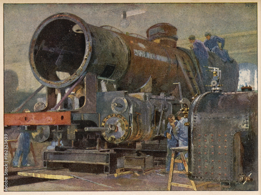Rail Construction German. Date: 1911